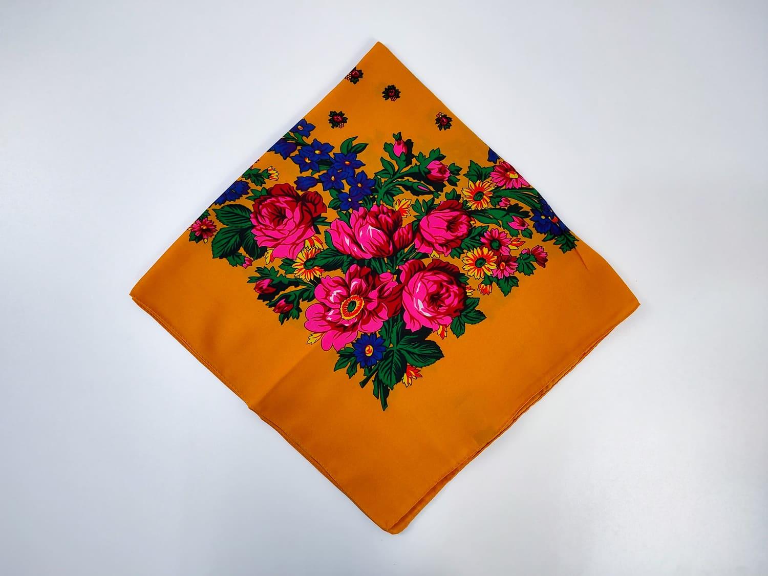 Платок Легкая классика 80x80 см Оранжевый (29824004)