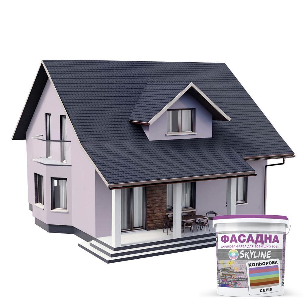 Фарба акрил-латексна фасадна Skyline 5 л 1510-R20B Припилена лаванда (2487186142) - фото 3