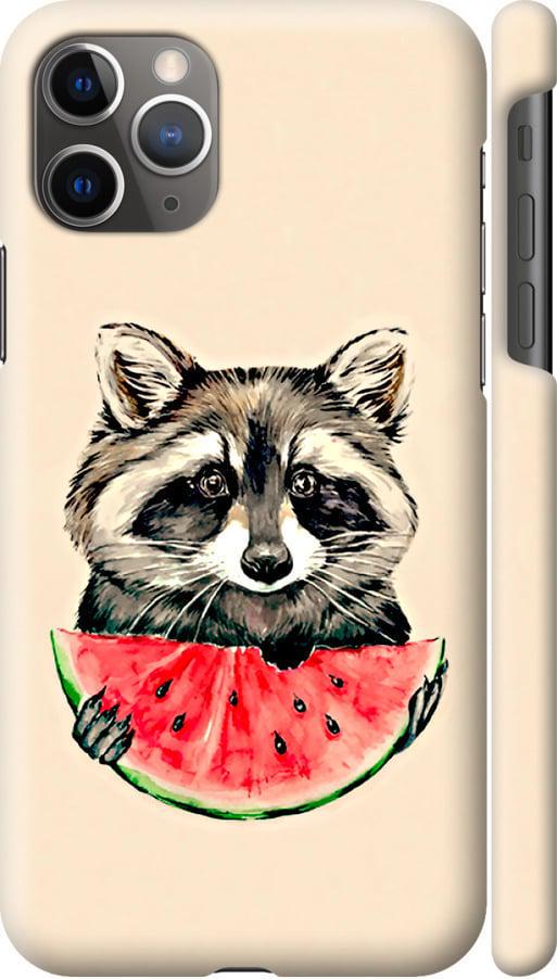 Чехол на iPhone 11 Pro Max Енотик с арбузом (4605m-1723-42517)