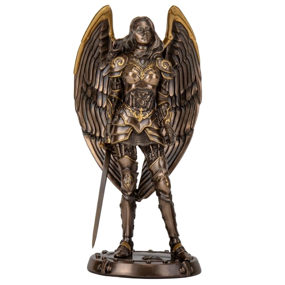 Статуэтка декоративная Ангел из полистоуна с бронзовым напылением 24,5 см Бронзовый (100-81-77809A4)