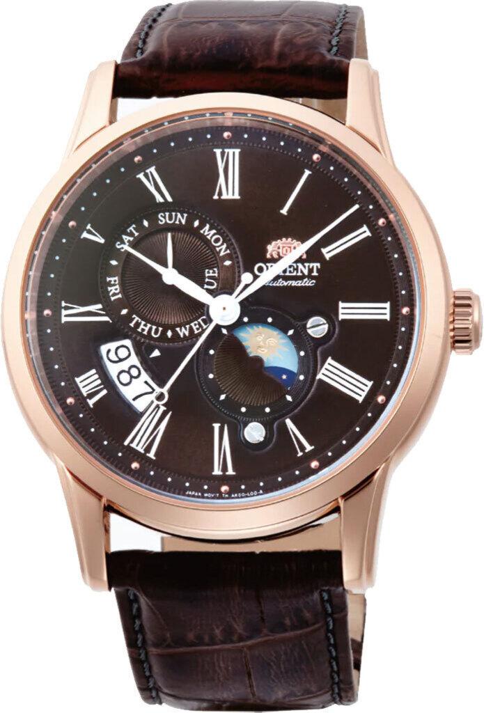 Наручний годинник чоловічий Orient Version 3 RA-AK0009T10B з сталевим корпусом/сапфіровим склом WR 50 м Коричневий (3124939536)