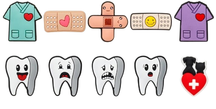 Джибітси для кроксів Медичний набір №10/4 10 шт. (2092689411)