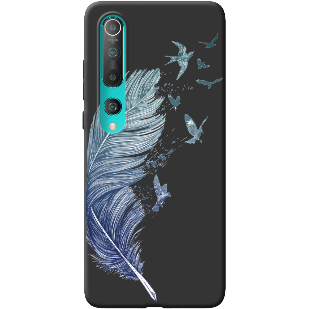 Чехол BoxFace Xiaomi Mi 10/ Mi 10 Pro Feather Черный силикон (39436-cc38-41939) - фото 1