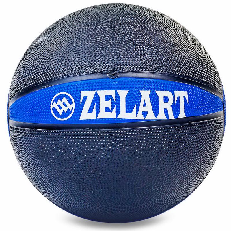 Мяч медицинский медбол Zelart Medicine Ball FI-5122-4 4 кг Черный/Синий (DR003489) - фото 2