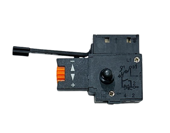 Кнопка для дриля з реверсом та фіксатором 3,5 А 43x17/20x11 мм (К031)