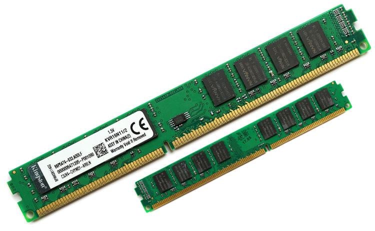 Оперативна пам'ять Kingston DDR3 2GB 1600MHz, PC3-12800, універсальна для INTEL та AMD (KVR16N11/2)