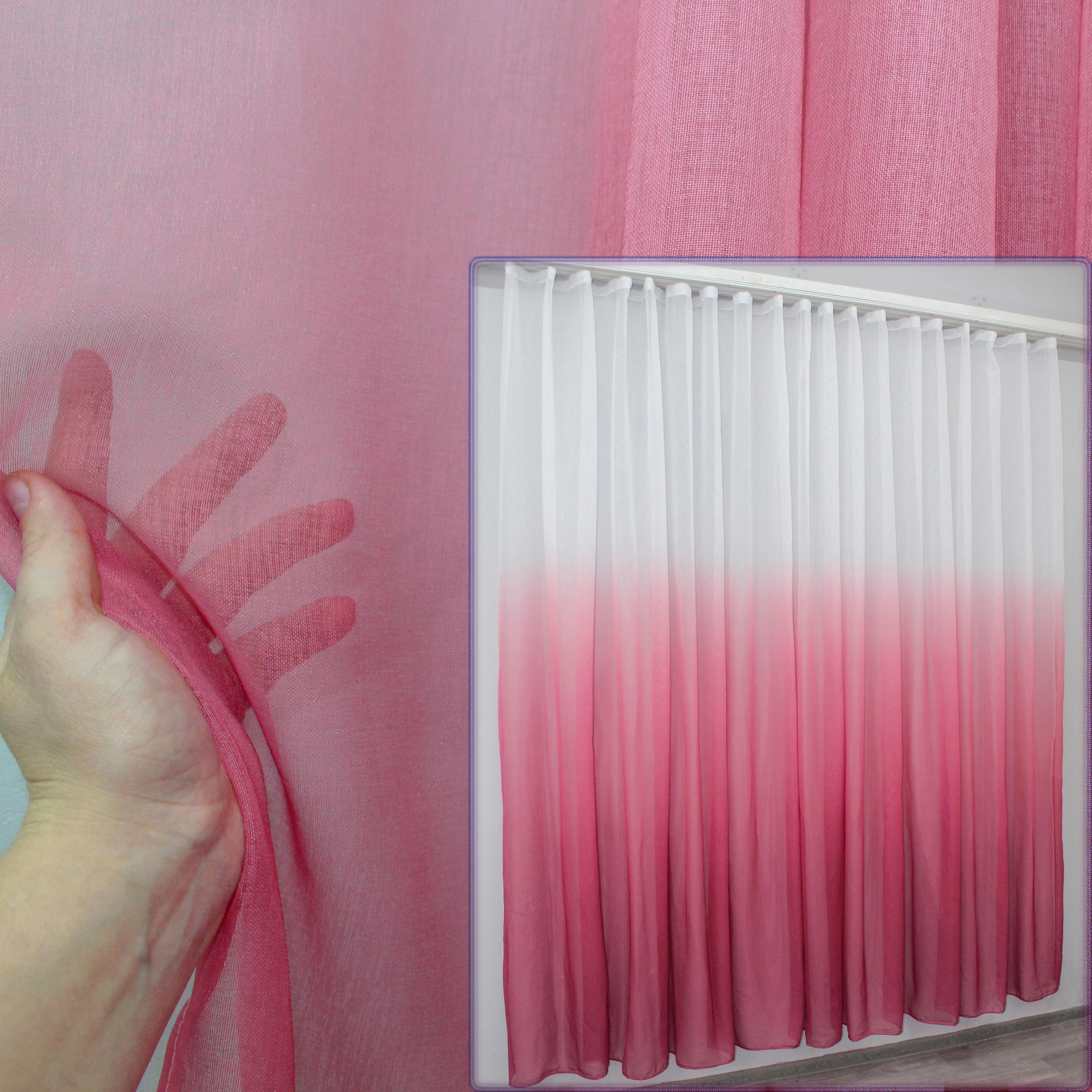 Тюль VR-Textil Tulle No. 579t Ombre Batiste 300x270 см Marsala/White (42-0720) - фото 2