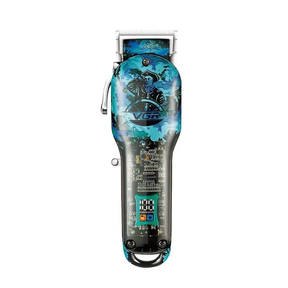 Машинка для стрижки VGR Professional Transparent V-685 Blue (2576268203)