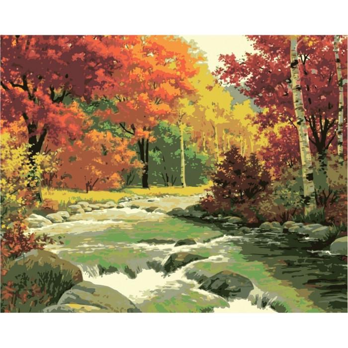 Картина по номерам Идейка Городской пейзаж "Золотая осень" 40х50 см (KHO2125)