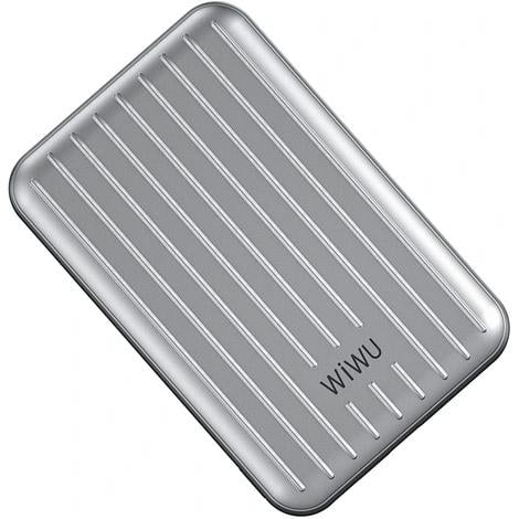 Зовнішній акумулятор WiWU Trunk Series Magnetic PP02 Wireless Charger 5000 mAh 20W Silver - фото 2 Зовнішній акумулятор WiWU Trunk Series Magnetic PP02 Wireless Charger 5000 mAh 20W Silver - фото 2