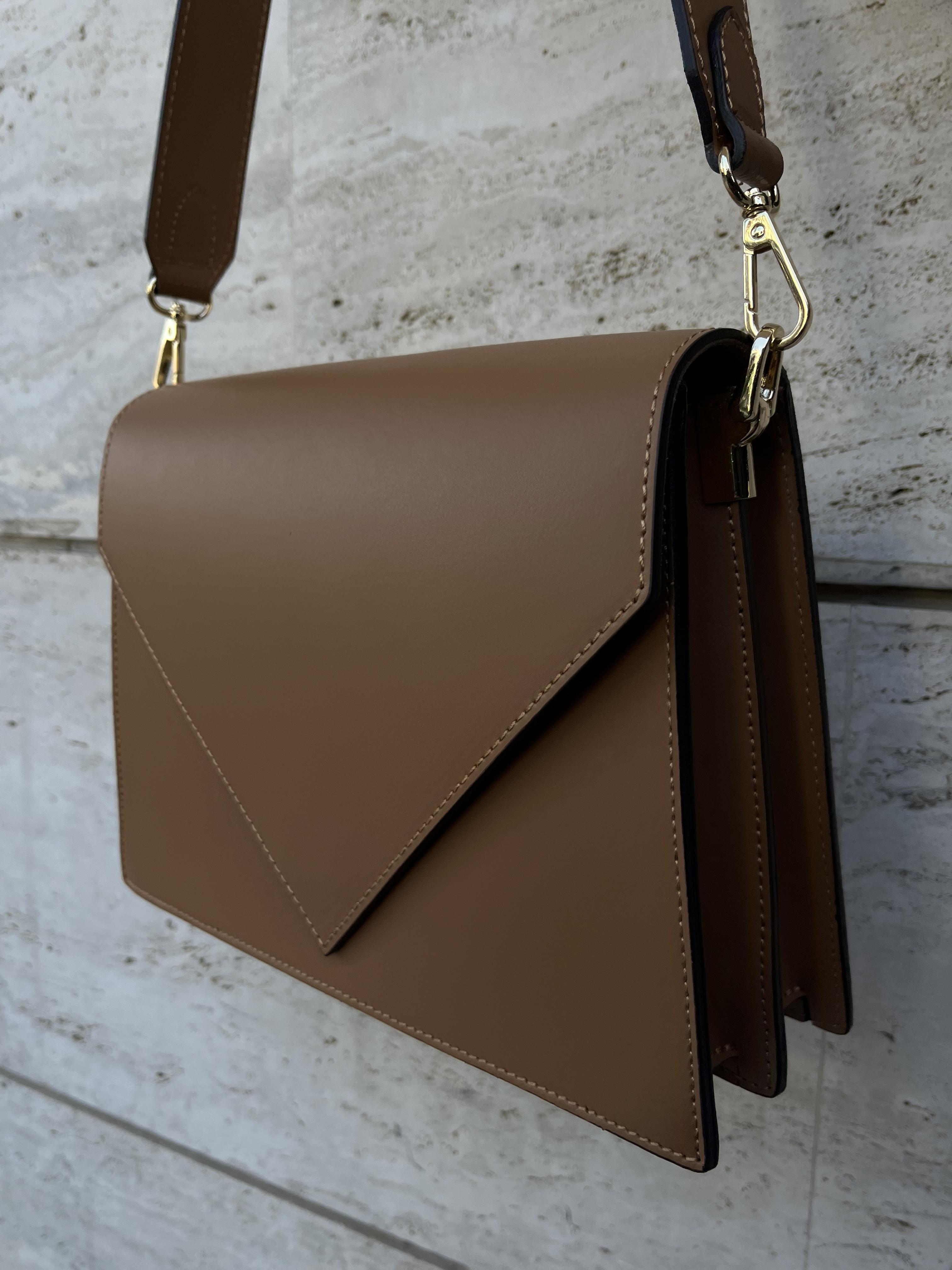 Сумка женская из натуральной кожи Коричневый (IT-1004-2) - фото 3 Сумка женская из натуральной кожи Коричневый (IT-1004-2) - фото 3