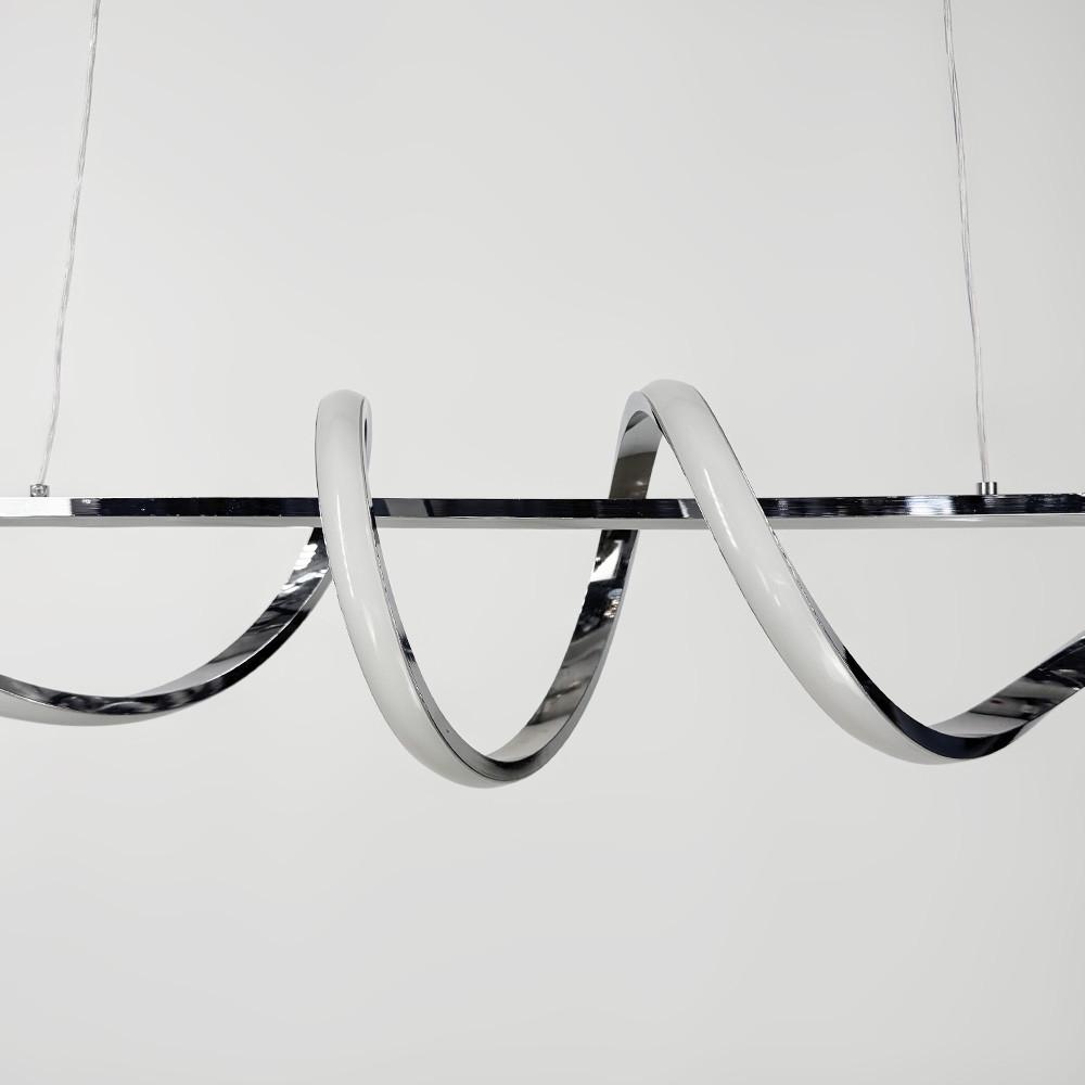 Люстра удлиненная Wave 120 см Серебряный (K 23-1200 CH) - фото 3