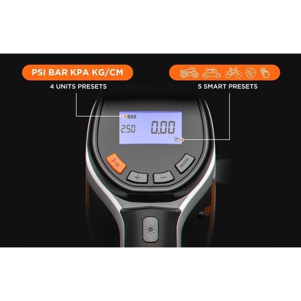 Компрессор автомобильный аккумуляторный Litheli 10,3 бар 25 л/мин 22000 об/мин LCD дисплей 20000 mAh White (U20IF00-0U110) - фото 5 Компрессор автомобильный аккумуляторный Litheli 10,3 бар 25 л/мин 22000 об/мин LCD дисплей 20000 mAh White (U20IF00-0U110) - фото 5