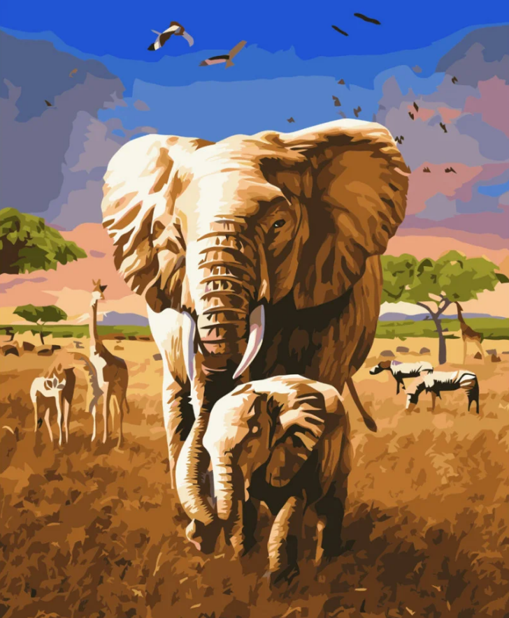 Картина по номерам Strateg Жители Африки 40x50 см (VA-3746)