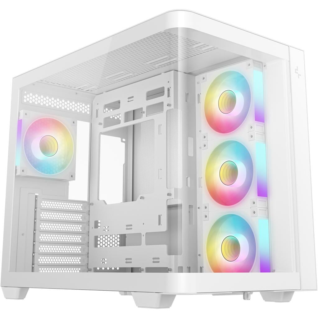 Корпус для ПК Deepcool CG530U 4F Midi-Tower PSU ATX/MicroATX/Mini-ITX ARGB White (R-CG530U-WHAGA4-G)