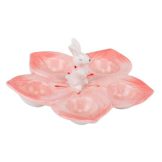 Підставка для 5 яєць Весняний сад 18 см Рожевий (5101-002)