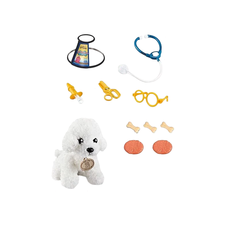 Игрушечная собачка набор ветврача/миска/еда Multicolor (142986)