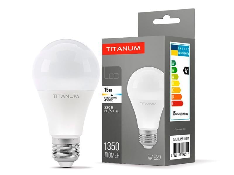 Светодиодная лампа TITANUM A65 15W E27 4100K 220V (22811396) - фото 2