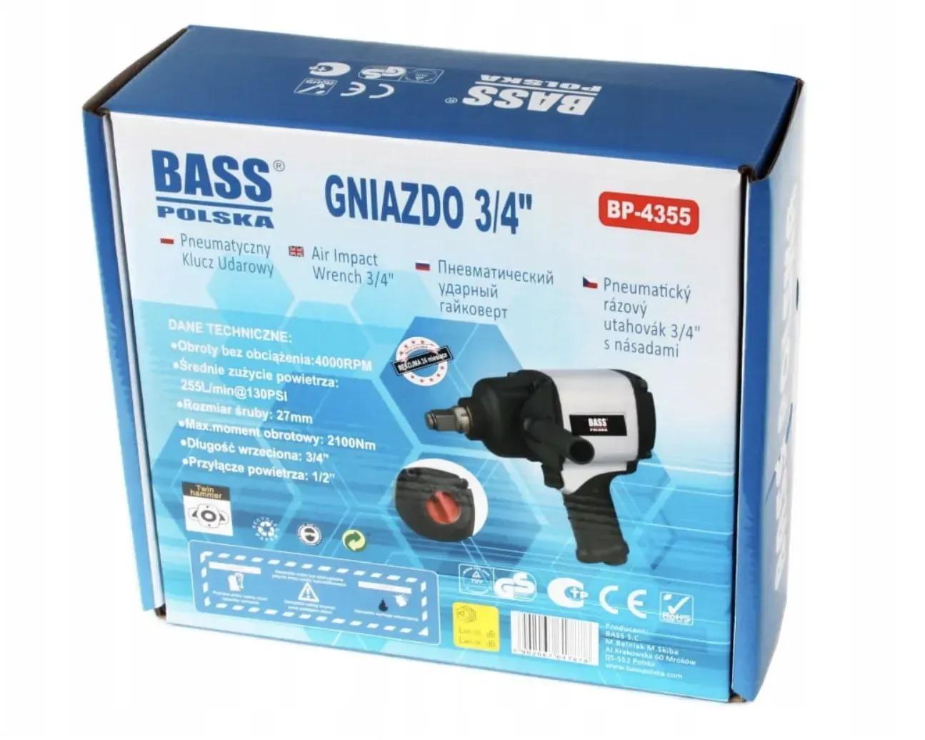 Пневмогайковерт ударний Bass Polska 3/4" до 2100 Нм - фото 5