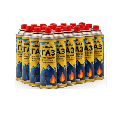 Баллон всесезонный газовый цанговый Sigma 220 г 400 мл 28 шт.