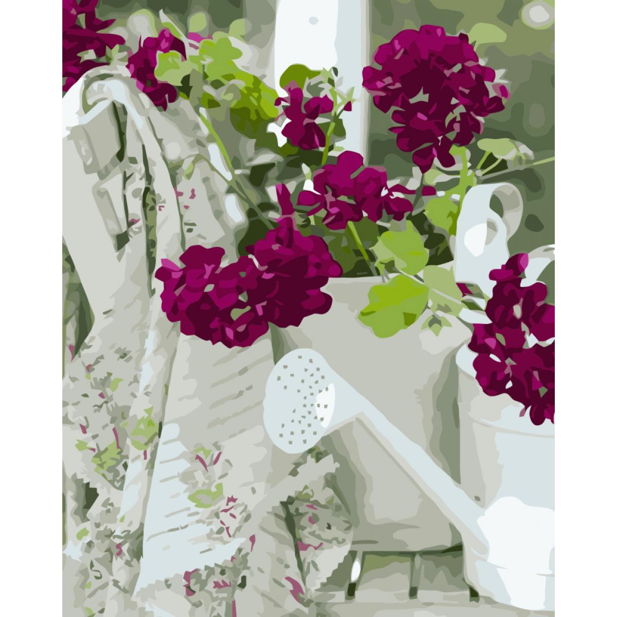 Картина по номерам Стратег Цветочный настрой va-3434 с лаком и уровнем 40x50 см (MTT-151492)