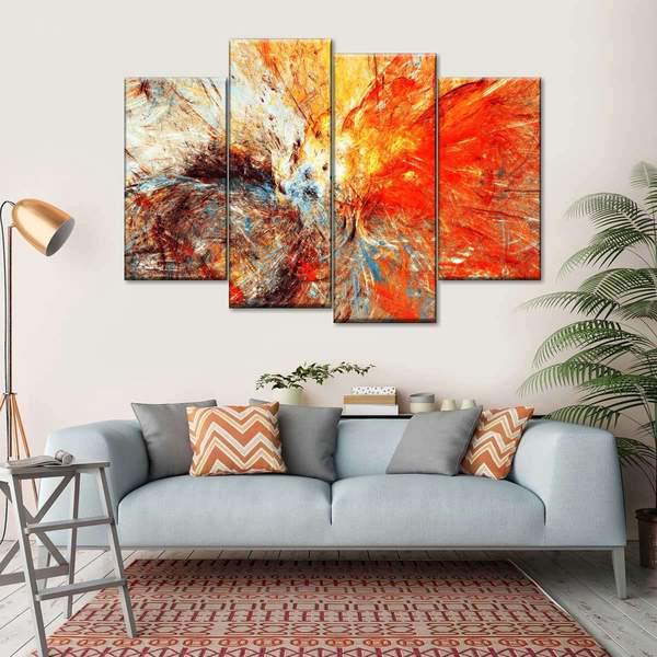 Модульная картина KIL Art Цветное настроение из четырех частей 129x90 см (M4_L_61)
