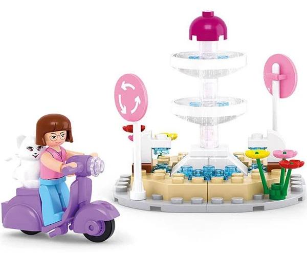 Конструктор Sluban Розовая мечта Фонтан 79 дет. (M38-B0519)