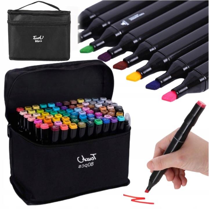 Набор маркеров в органайзере двусторонние спиртовые 80 шт. - фото 2