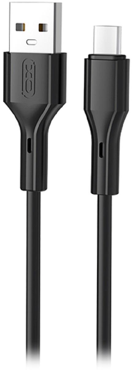Кабель Xo NB230 USB-Type-C 2.4A для зарядки телефона планшета круглый 1 м Черный (CUSBC1B)