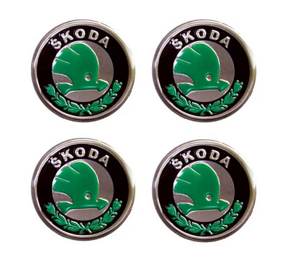 Наклейки на колпаки Skoda 90 мм 4 шт.
