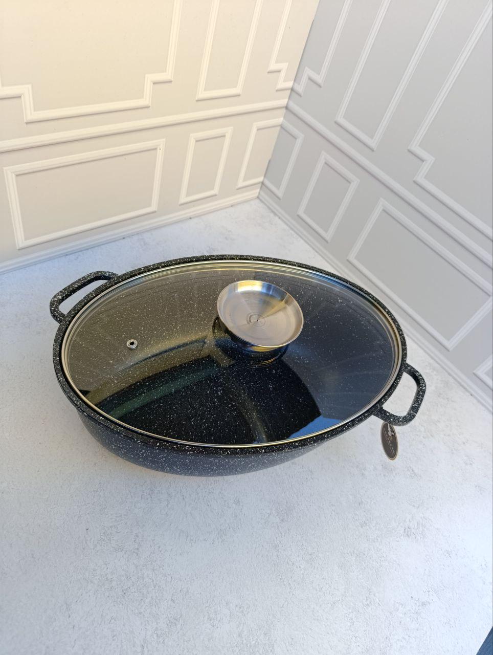 Гусятниця Edenberg EB-9173 з алюмінію з антипригарним мармуровим покриттям 8 л Чорний (29889287) - фото 4 Гусятниця Edenberg EB-9173 з алюмінію з антипригарним мармуровим покриттям 8 л Чорний (29889287) - фото 4