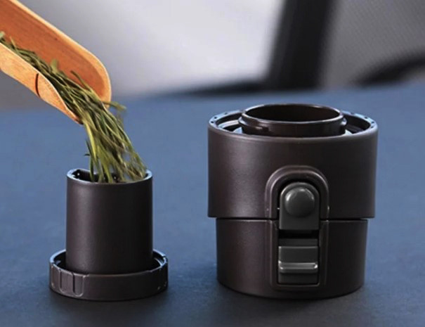 Термос Pinkah PJ-3509 із заварником 530 мл Чорний - фото 3