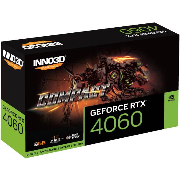 Видеокарта GeForce RTX4060 Inno3D N40601-08D6-173050N Compact 8 Гб GDDR6 128 bit PCI Express 4.0 X8 - фото 5