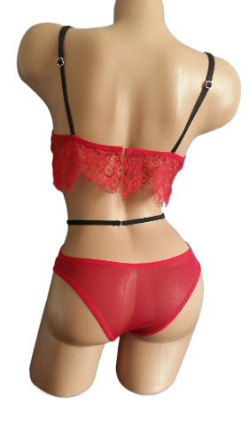 Комплект білизни Подих пристрасті 80В/M Червоний (Н-0866-К) - фото 3 Комплект білизни Подих пристрасті 80В/M Червоний (Н-0866-К) - фото 3