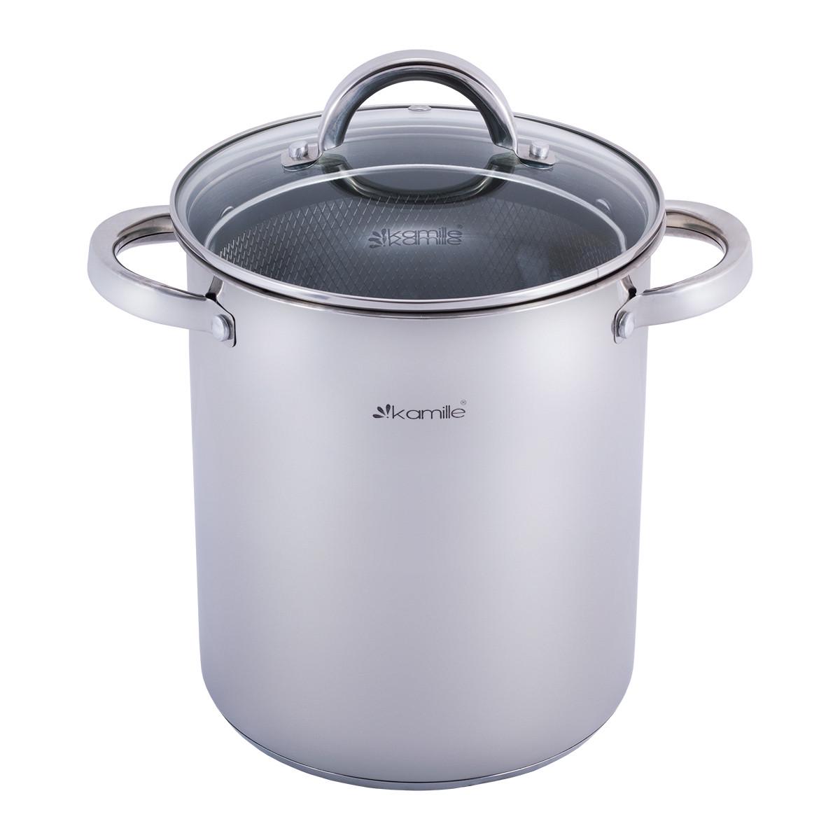 Кастрюля для спаржи из нержавеющей стали для индукции и газа 5 л
