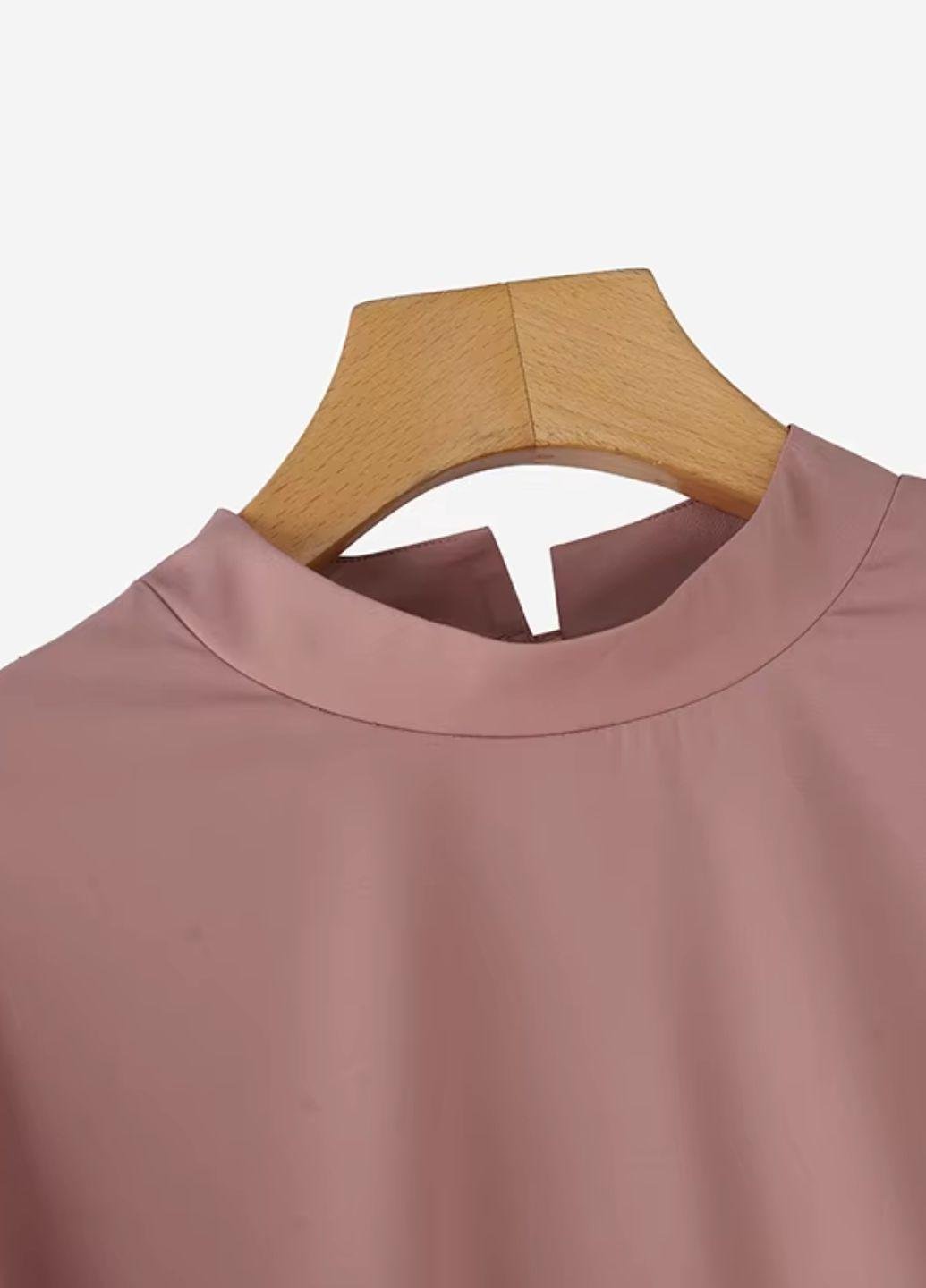 Блузка женская с рукавами с сеткой и рюшками снизу Zanzea 15706 3XL Пыльная роза - фото 6 Блузка женская с рукавами с сеткой и рюшками снизу Zanzea 15706 3XL Пыльная роза - фото 6