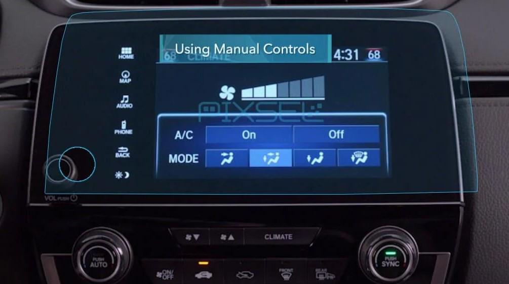 Защитное стекло Pixsel гибридное матовое на монитор Honda CR-V 11,8" 2017-2021