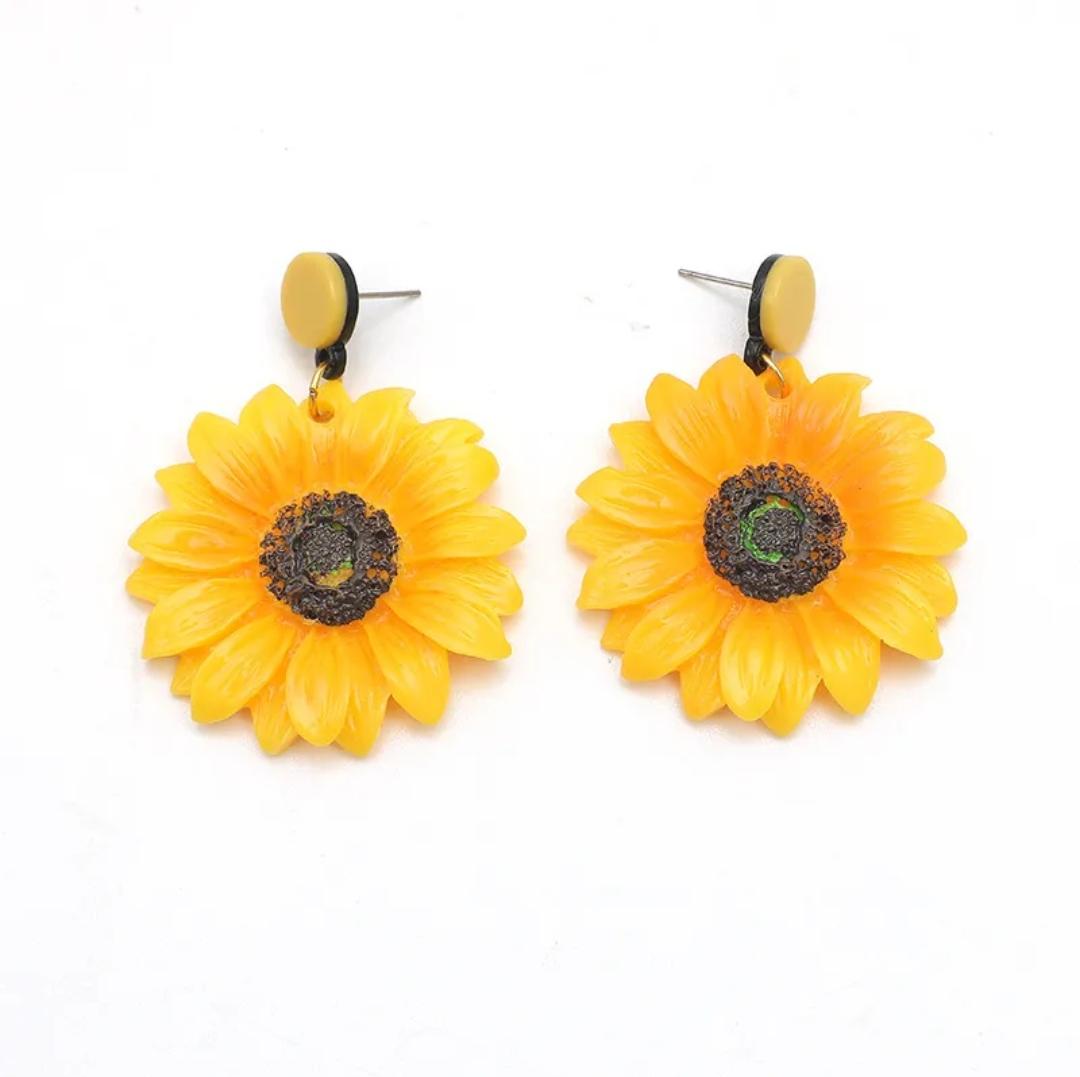 Серьги Подсолнухи Желтый (11254528)