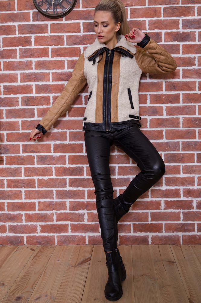 Дублянка жіноча штучна Ager 131R4055 L Світло-бежевий - фото 3 Дублянка жіноча штучна Ager 131R4055 L Світло-бежевий - фото 3