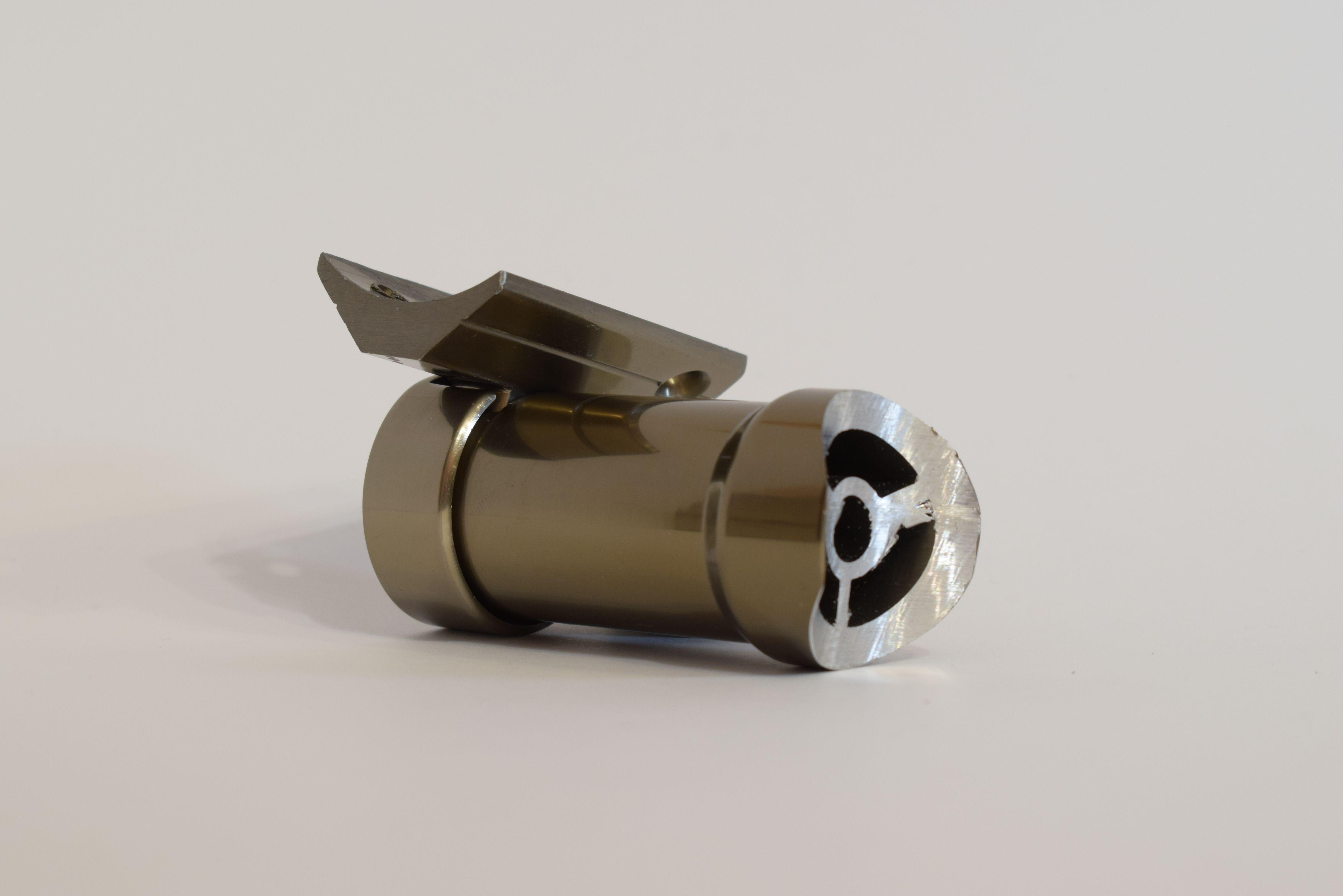 Тримач додаткового поручня до стійки до алюмінієвих поручнів тип коло Шампань (10623ш)