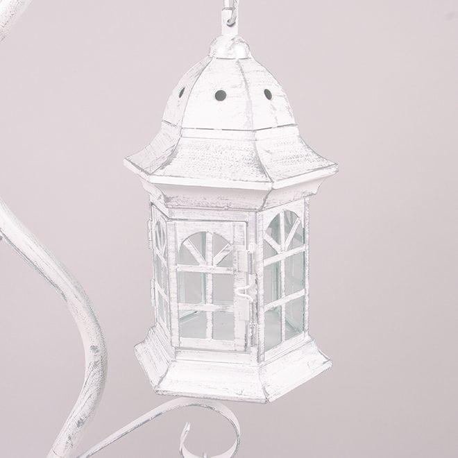 Свічник-ліхтар Flora металевий 90 см Білий (39532) - фото 3