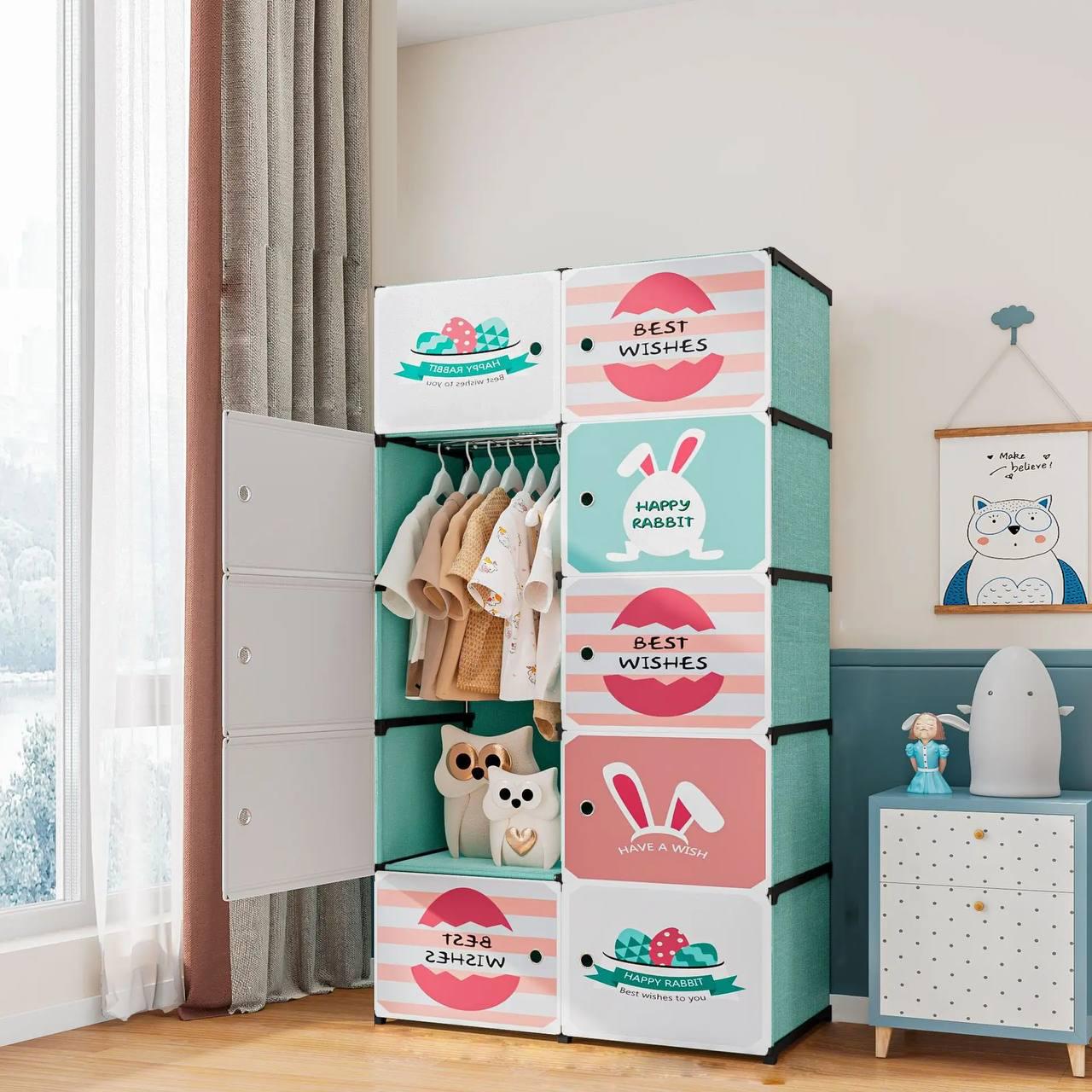 Детский модульный шкаф Happy Rabbit 81х49х154 см (668f5e7a) - фото 2 Детский модульный шкаф Happy Rabbit 81х49х154 см (668f5e7a) - фото 2