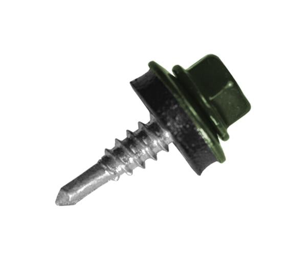 Саморез кровельный по металлу с шайбой EPDM MAXPRO 4,8х19 мм 250 шт. RAL-6020 (SDSM-48196020) - фото 1