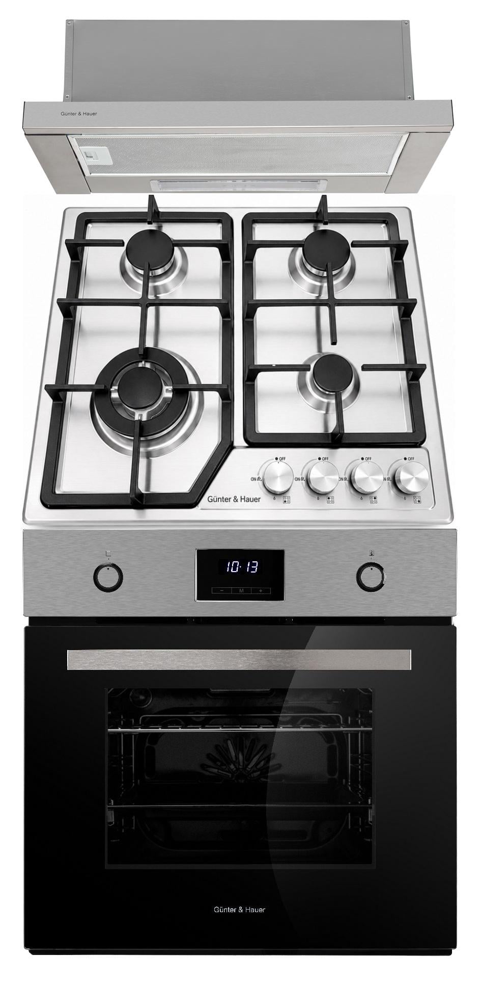 Шафа духова Gunter&Hauer EOM 857 BTELз варильною поверхнею газовою Gunter&Hauer GH 609 IX та витяжкою AGNA 600 X