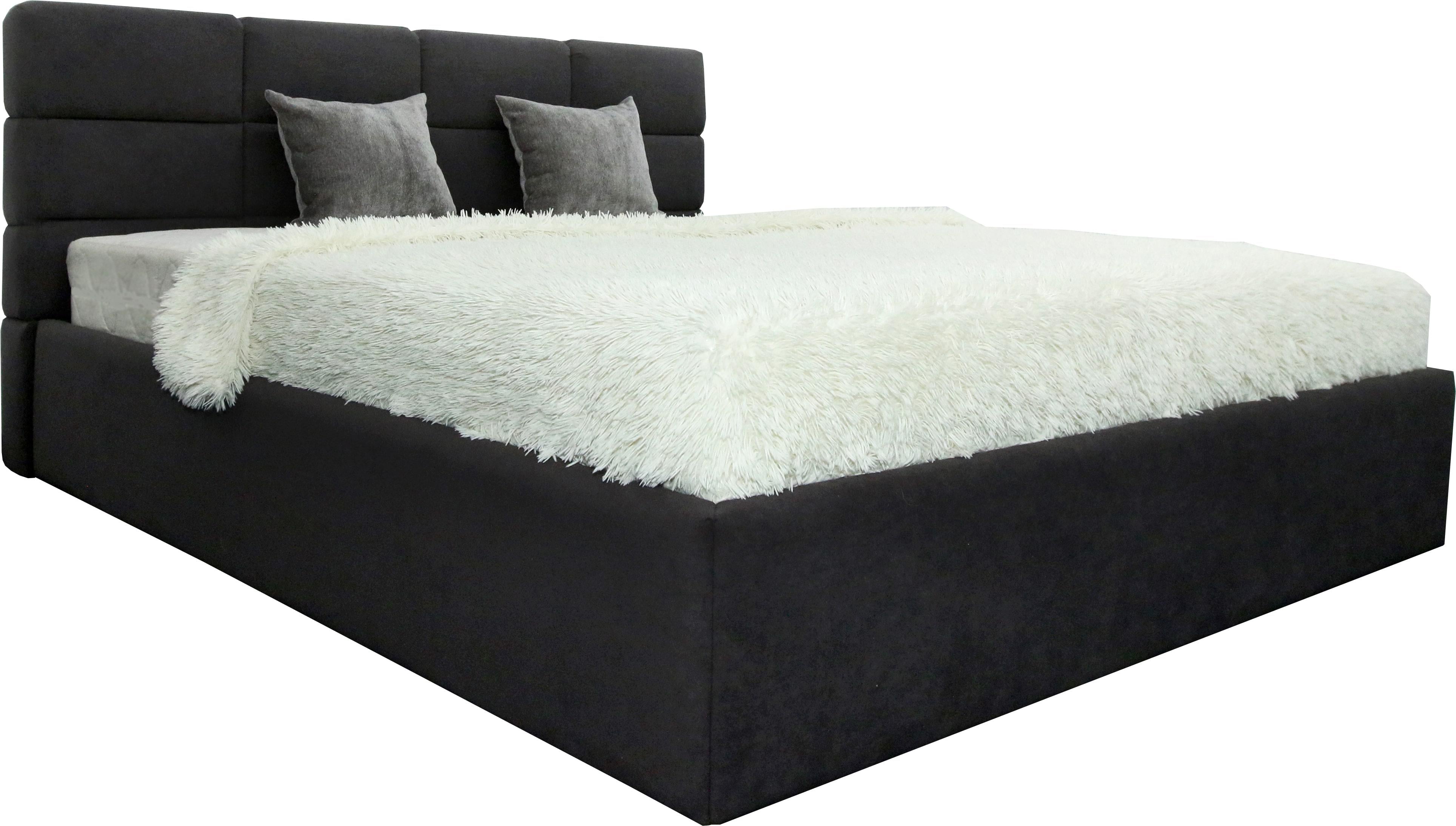 Ліжко Capitone Style Bethany з нішею для речей 160x200 см Сірий (26225343)