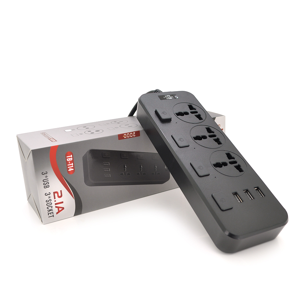 Фильтр VOLTRONIC 3 розетки 3 USB 2500 Вт 2 м (YUT_V2171)