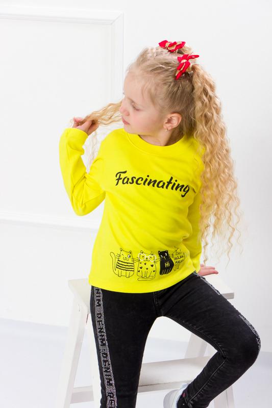 Джемпер для дівчинки Носи своє 116 см Жовтий (6025-015-33-2-v39)