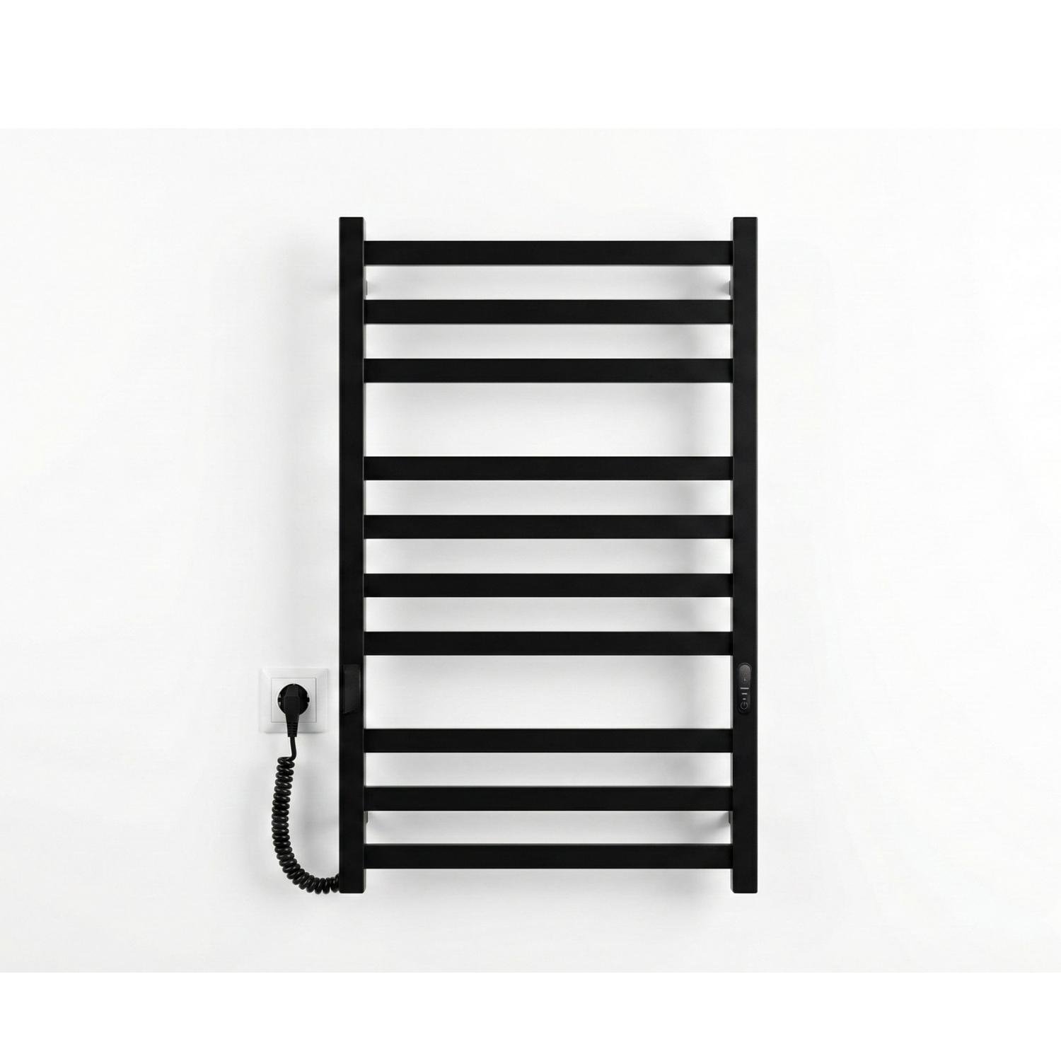 Рушникосушарка електрична Carino Ricardo з контролером 790x490 см Чорний матовий (R7949FBM) Рушникосушарка електрична Carino Ricardo з контролером 790x490 см Чорний матовий (R7949FBM)