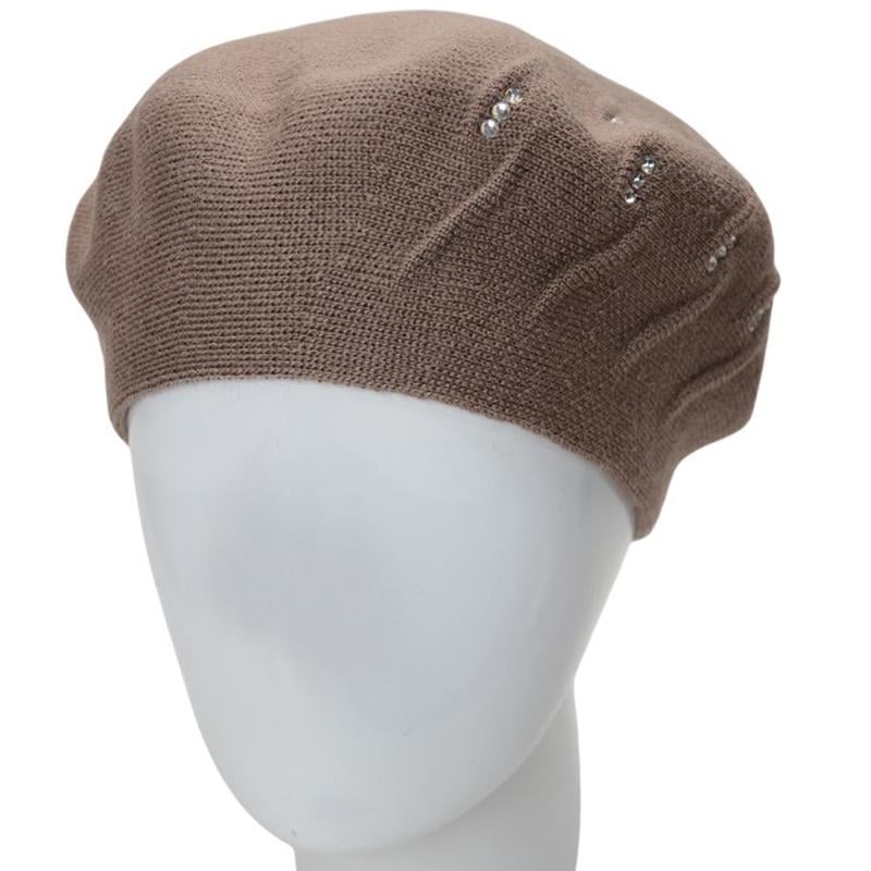 Берет женский двойной Lirus Стрит универсальный Темно-пудровый (281531)