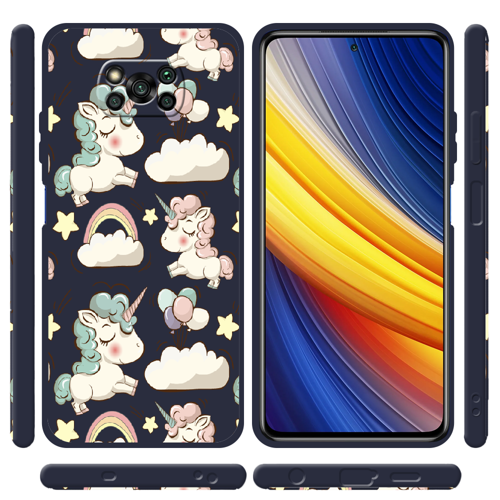 Чохол BoxFace Poco X3 Unicorns Синій силікон (41288-cc2-44162) - фото 2